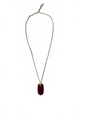KENDRA SCOTT 14k Rose Gold Plated Inez Maroon Jade Slider Adjustable Necklace